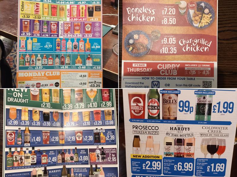 The Beehive - JD Wetherspoon Menu