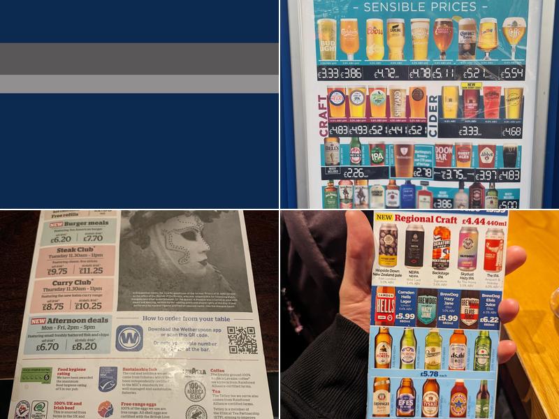 The Masque Haunt Menu