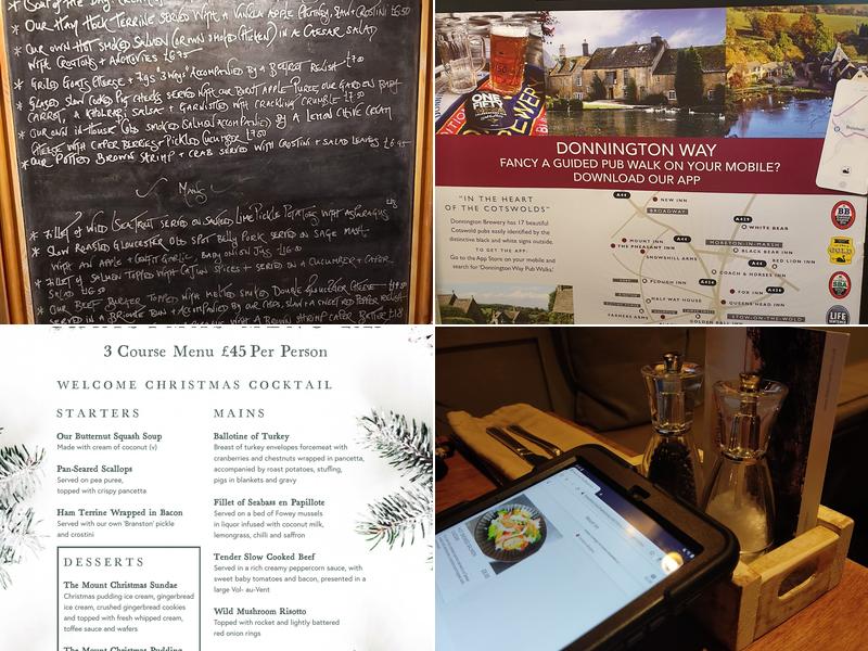 The Mount Inn Stanton Menu