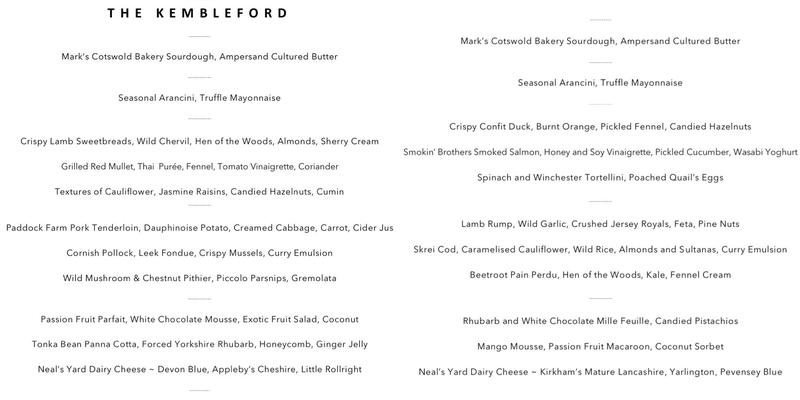 Blockley Village Shop Menu