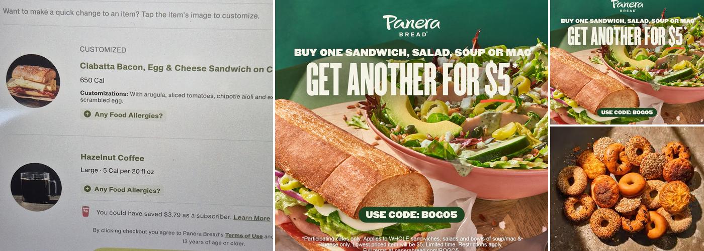 Panera Bread Menu