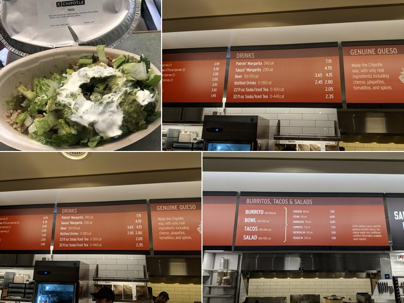 Chipotle Mexican Grill Menu