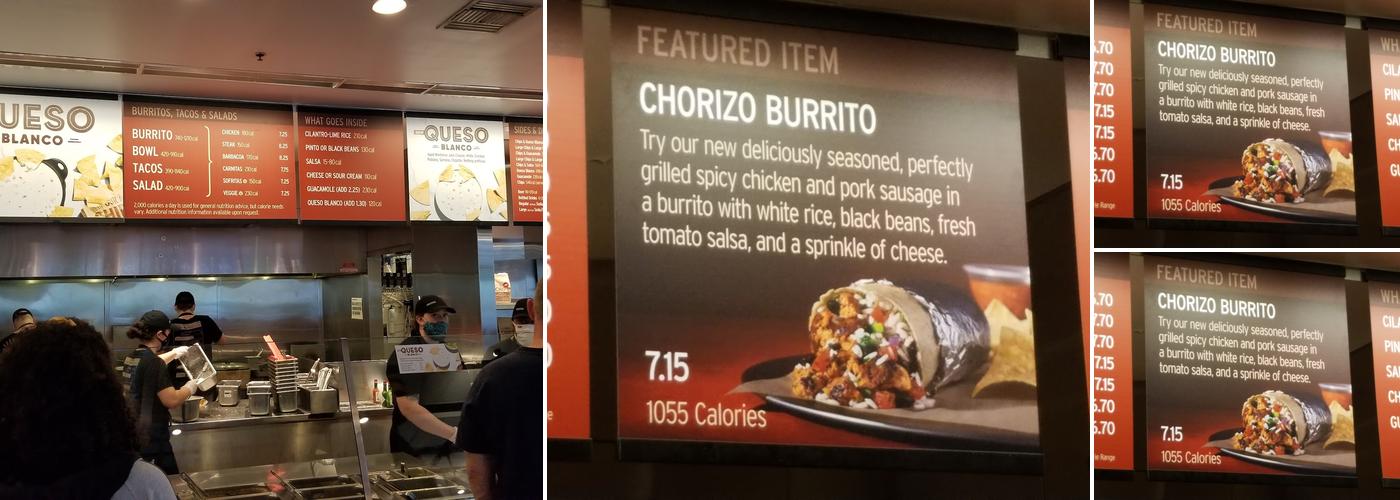 Chipotle Mexican Grill Menu