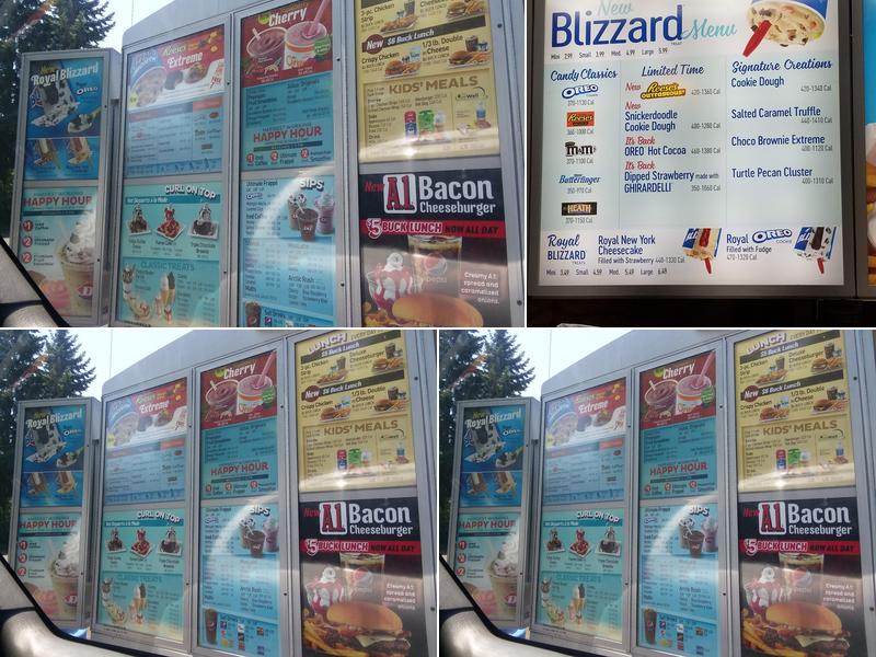 Dairy Queen Menu