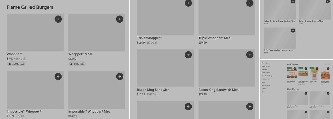 Burger King Menu