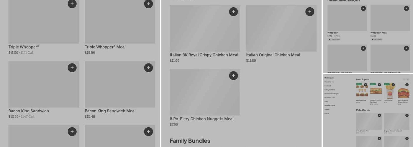 Burger King Menu