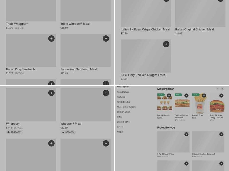 Burger King Menu