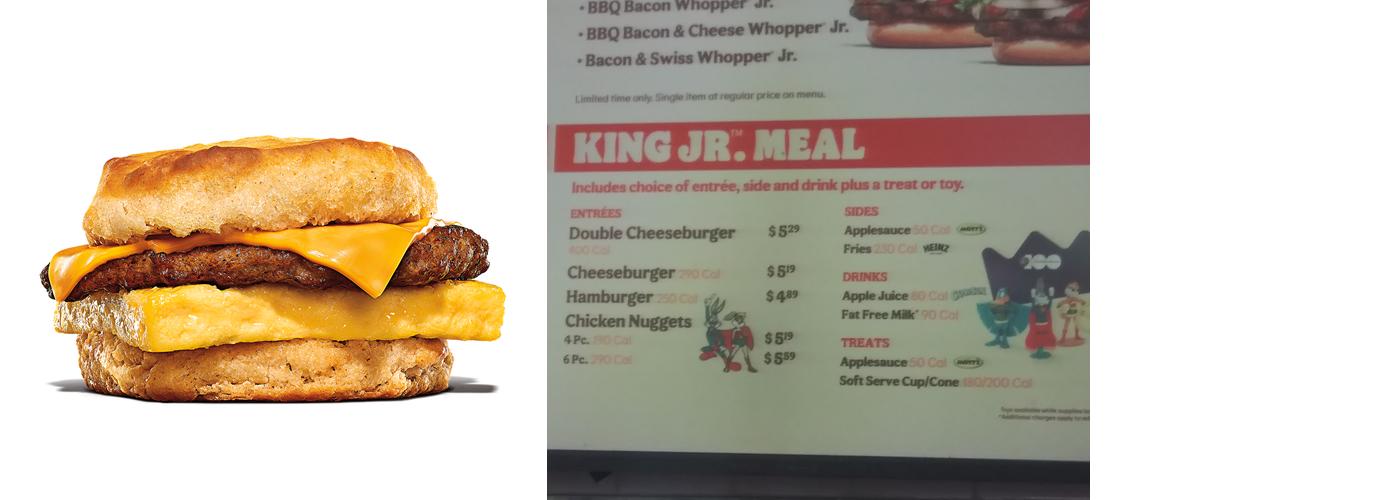 Burger King Menu