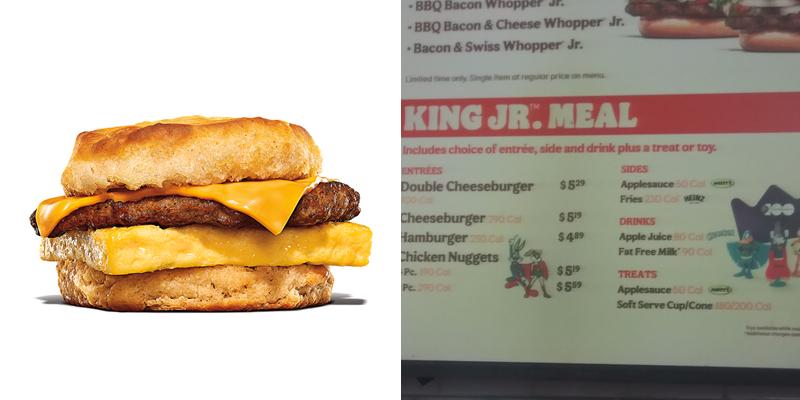 Burger King Menu