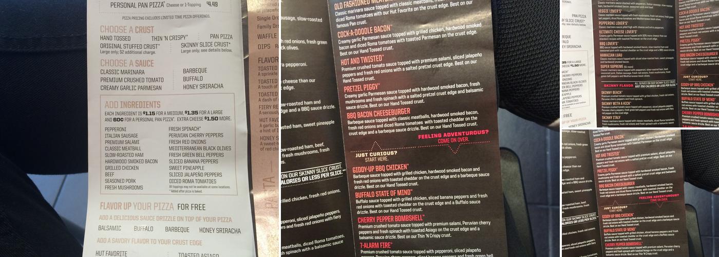 Pizza Hut Menu