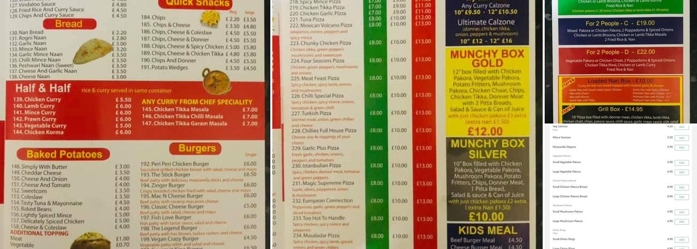 Rooster King Menu