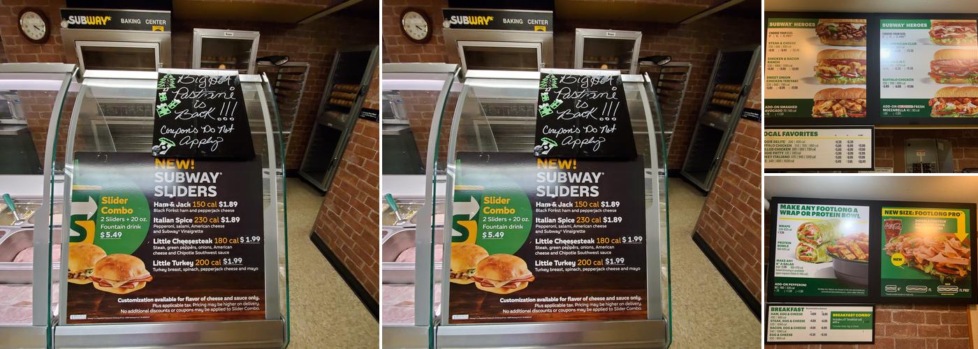 SUBWAY Menu