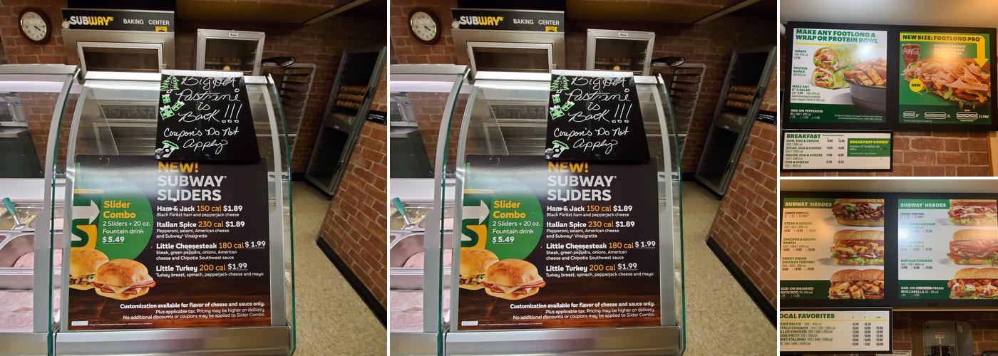 SUBWAY Menu