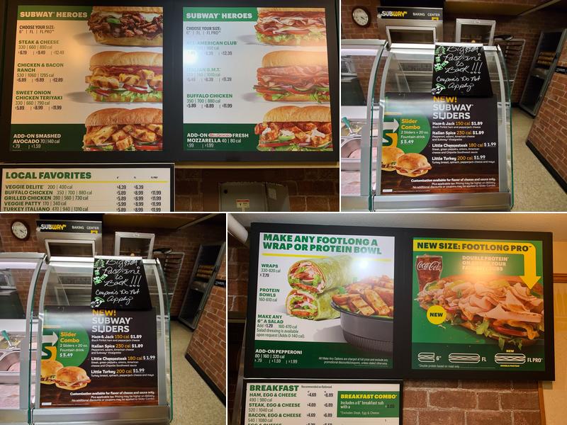SUBWAY Menu