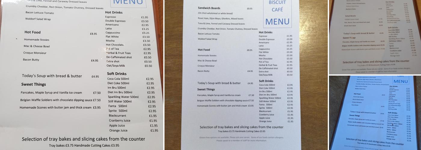 Biscuit Cafe Menu