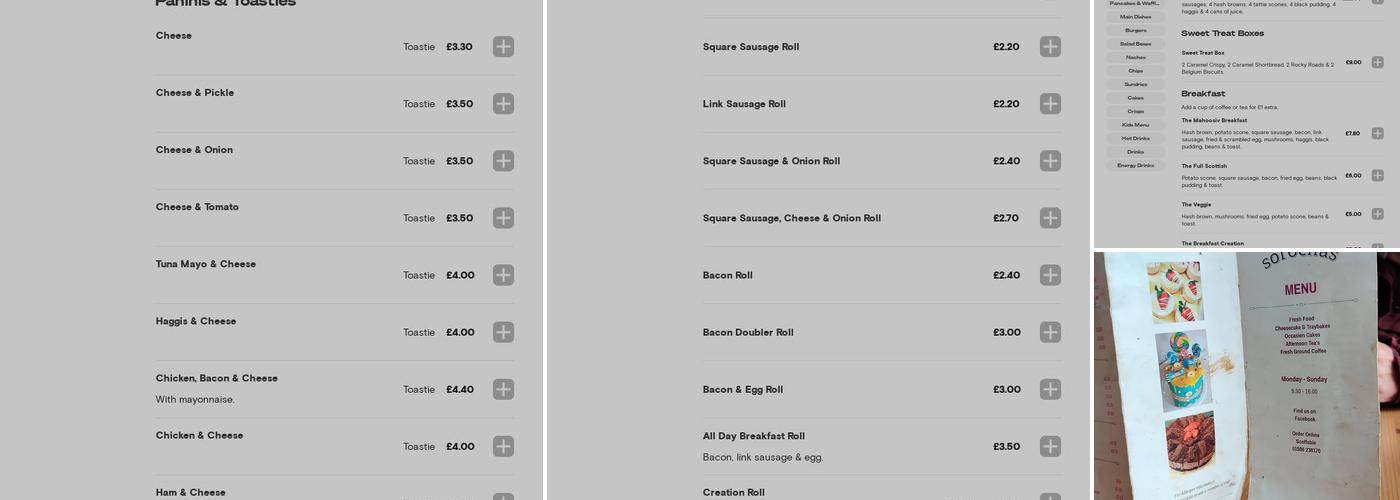 Sorocha's Cheesecake Café & Take-Away Menu