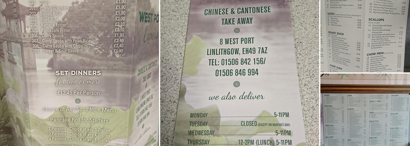 West Port Express Menu