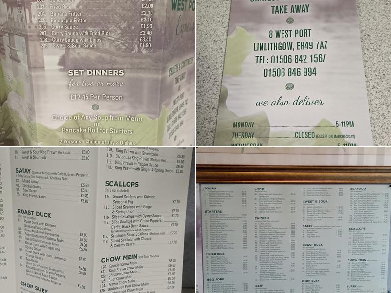 West Port Express Menu