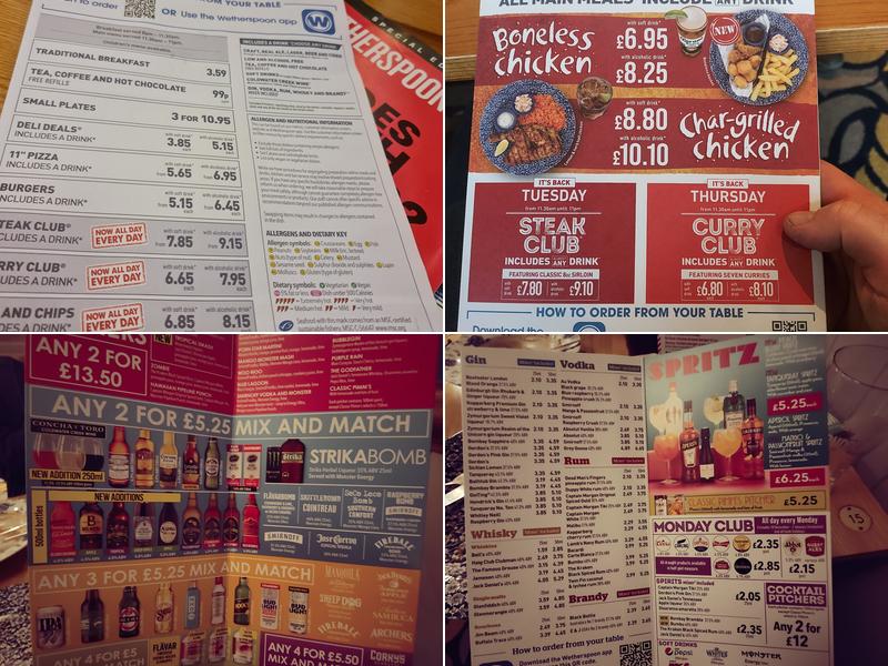 The Sweyn Forkbeard - JD Wetherspoon Menu