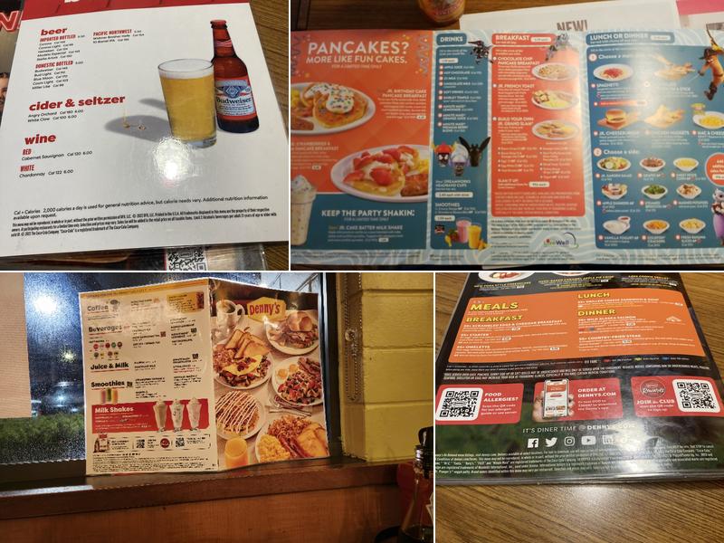 Denny's Restaurant Menu