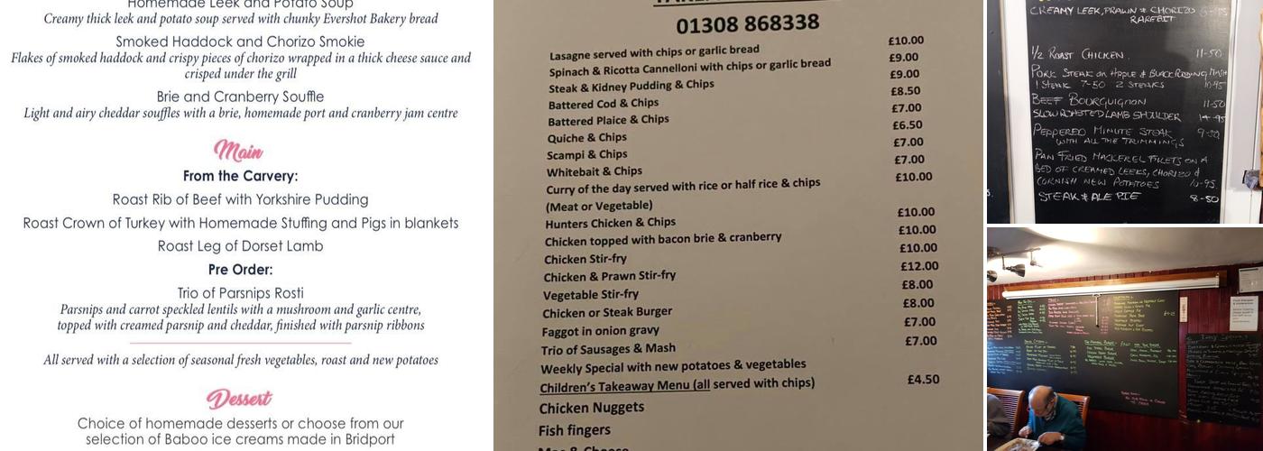 The Admiral Hood Menu