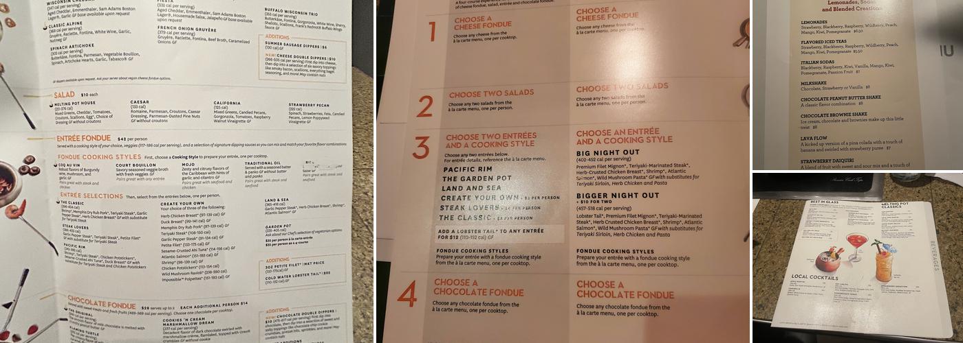 The Melting Pot Menu