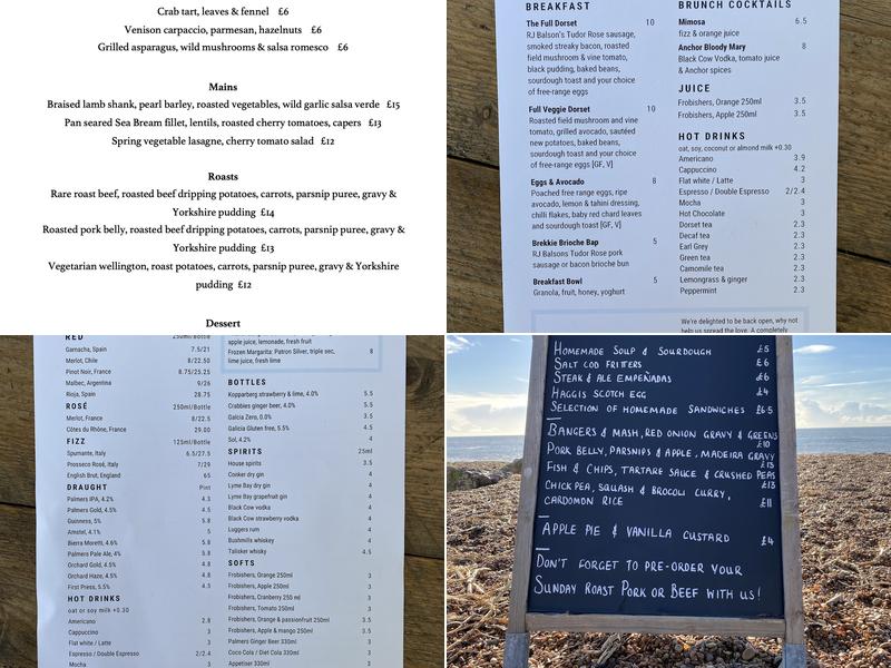 The Anchor Inn Menu