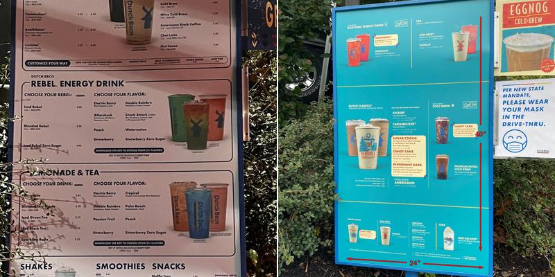 Dutch Bros Coffee Menu