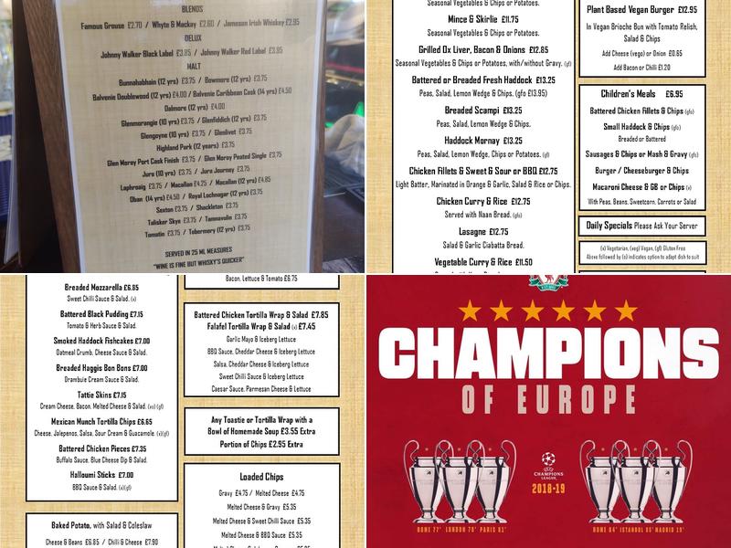 Scott Skinner's Restaurant & Bar Menu