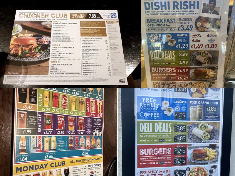 The Posset Cup - JD Wetherspoon Menu