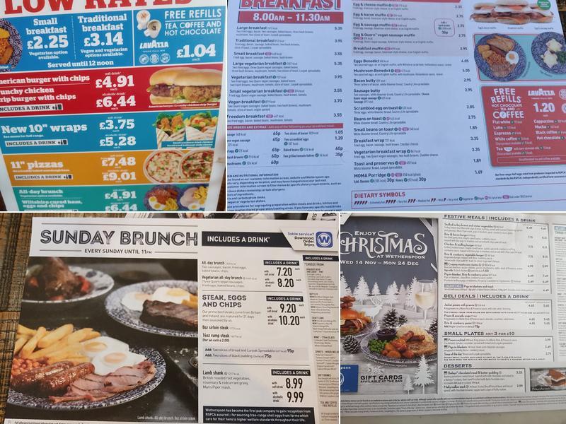 The Iron Duke - JD Wetherspoon Menu