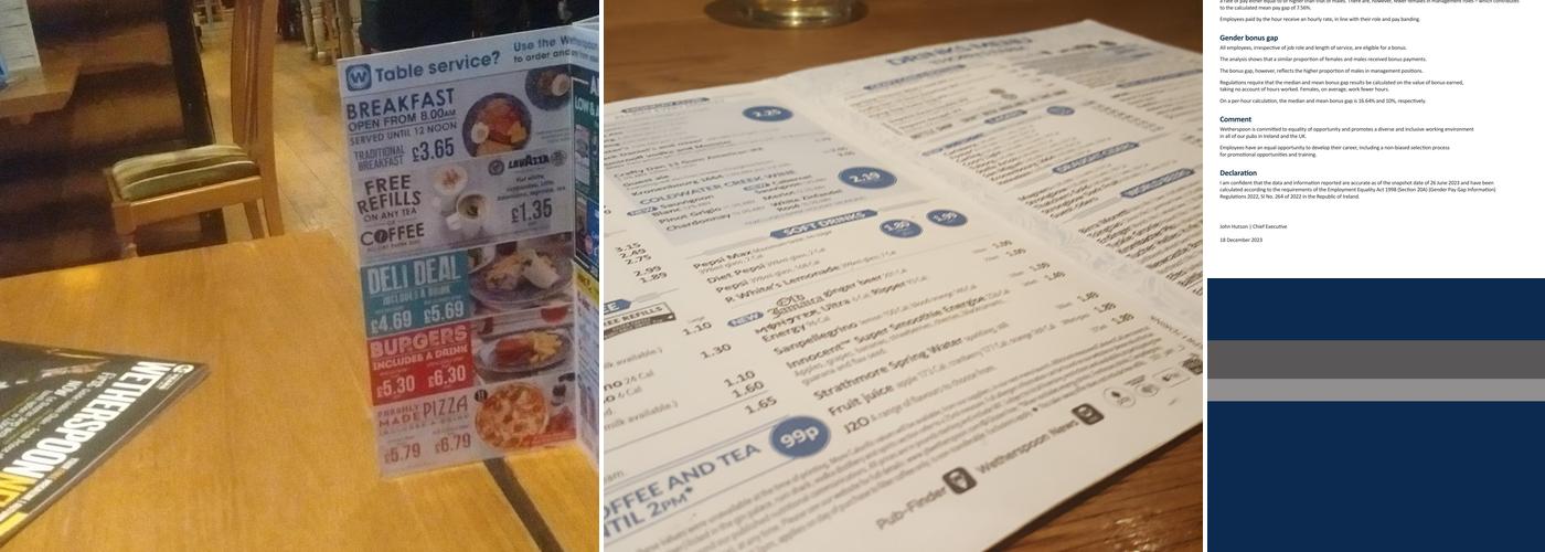 The Thorns Farm Menu