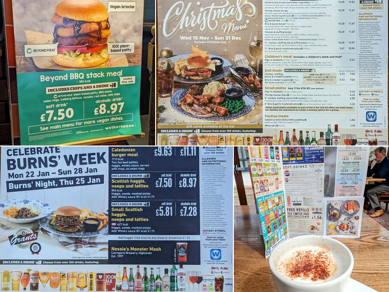 The Glassmaker - JD Wetherspoon Menu