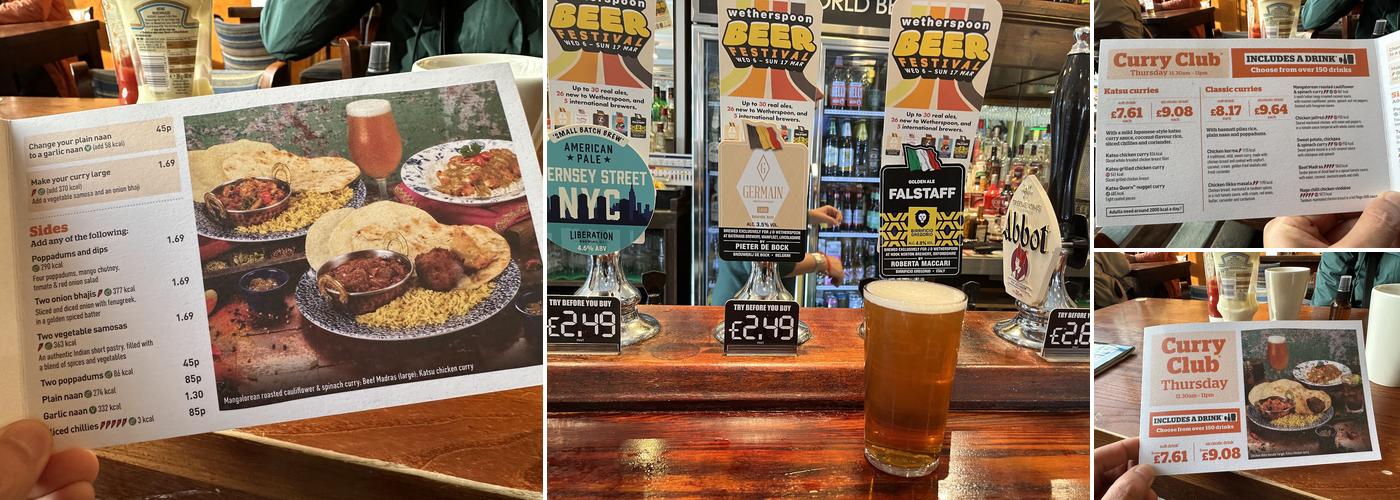 The Observatory - JD Wetherspoon Menu