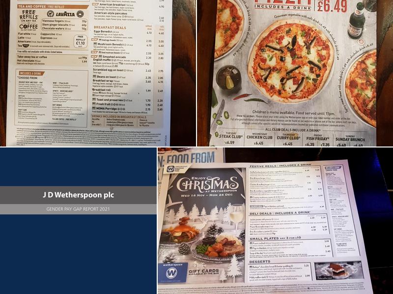 The Picture House - JD Wetherspoon Menu
