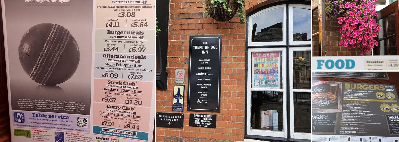 The Trent Bridge Inn - JD Wetherspoon Menu