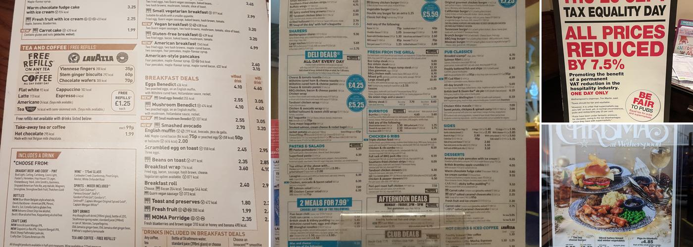 The Woodthorpe Top - JD Wetherspoon Menu