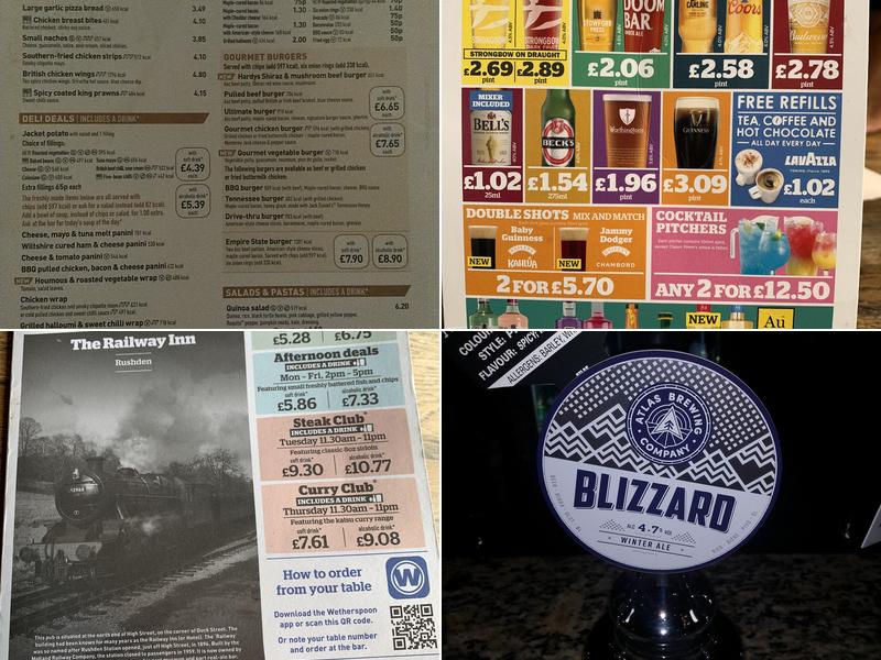 The Railway Inn - JD Wetherspoon Menu
