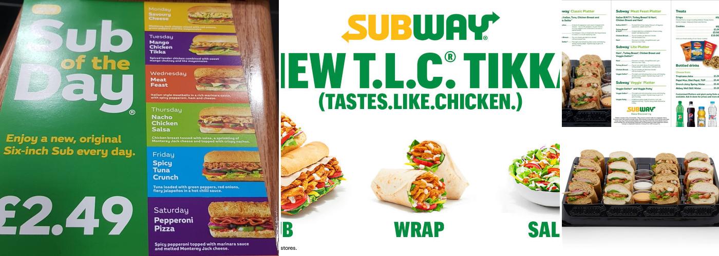 Subway Menu