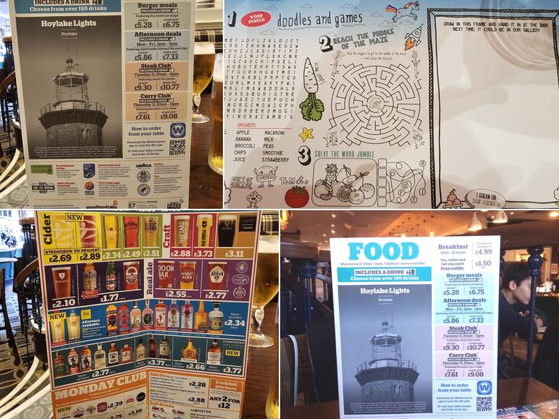 The Hoylake Lights - JD Wetherspoon Menu