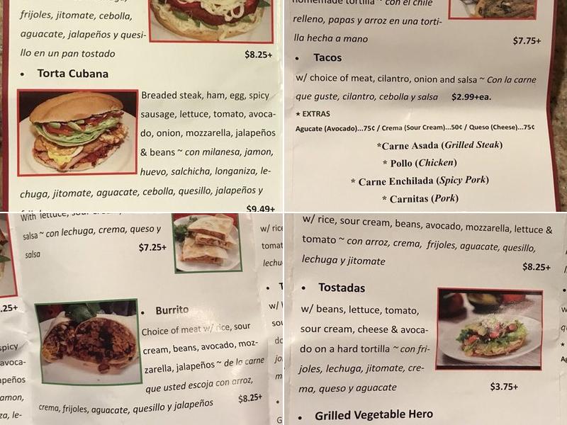 Dejesus Deli Grocery Menu