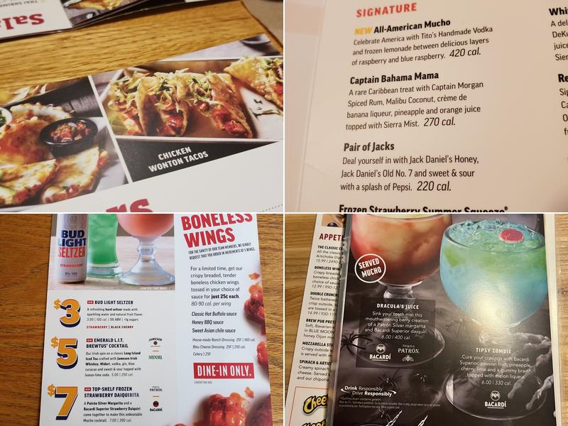 Applebee's Grill + Bar Menu