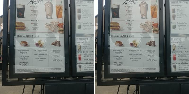 Starbucks Menu