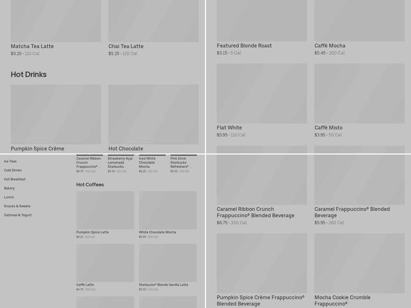 Starbucks Menu