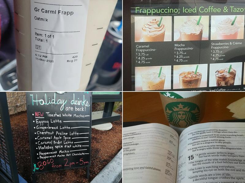Starbucks Coffee Company Menu