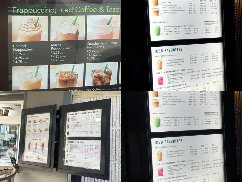 Starbucks Menu