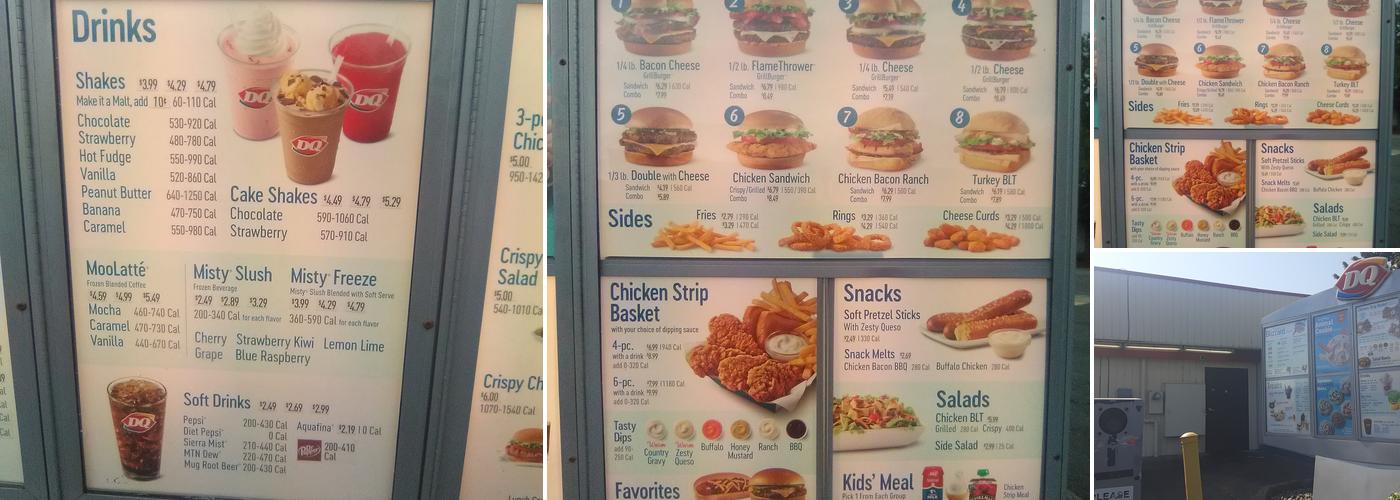 Dairy Queen Menu