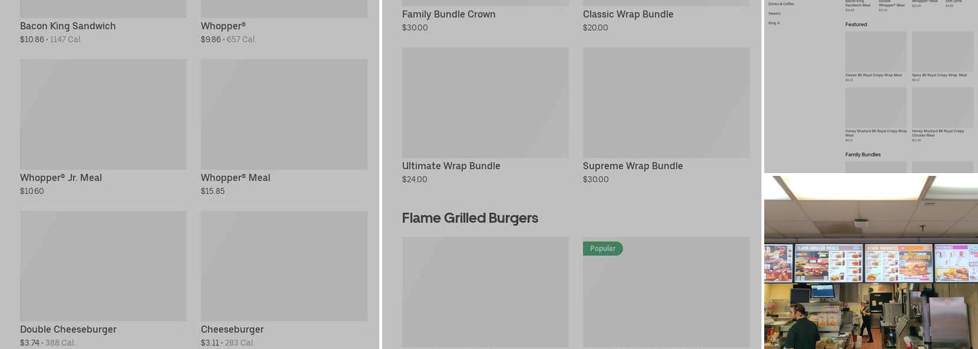 Burger King Menu