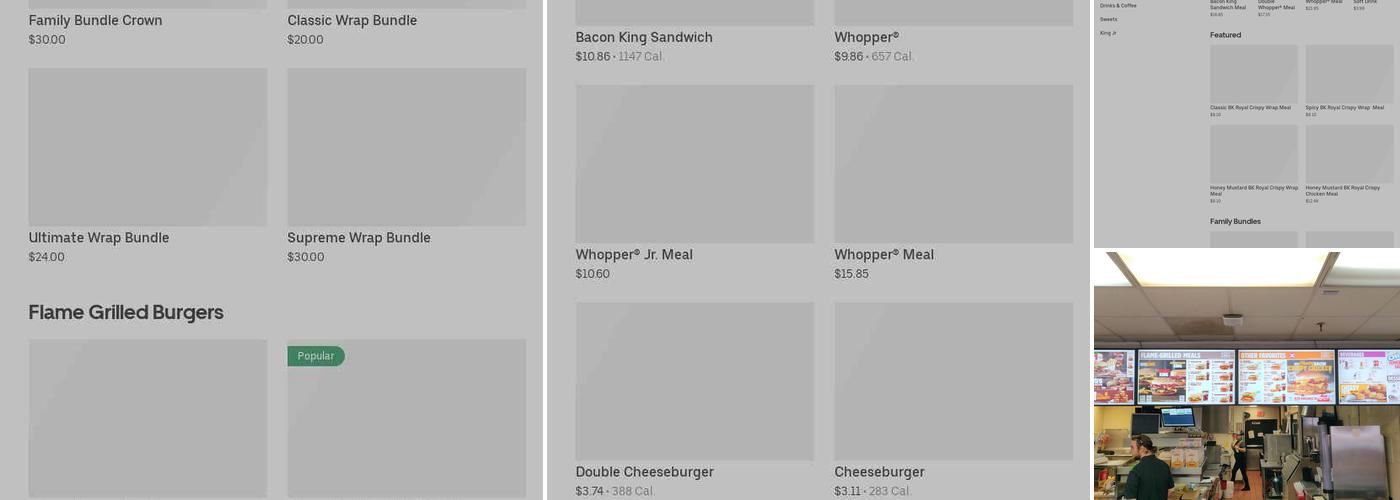 Burger King Menu