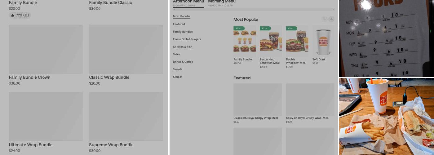 Burger King Menu
